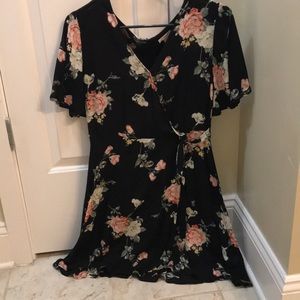 Floral wrap dress